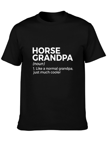 Horse Grandpa Graphic T-Shirt - Cool Grandfather Gift