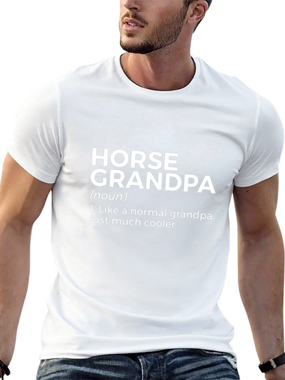 Horse Grandpa Graphic T-Shirt - Cool Grandfather Gift