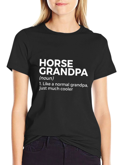 Horse Grandpa Graphic T-Shirt - Cool Grandfather Gift