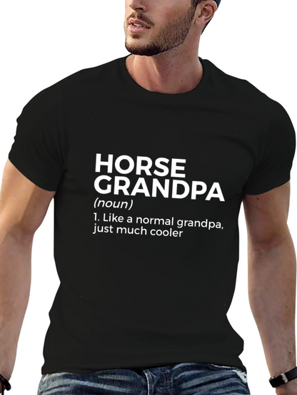 Horse Grandpa Graphic T-Shirt - Cool Grandfather Gift
