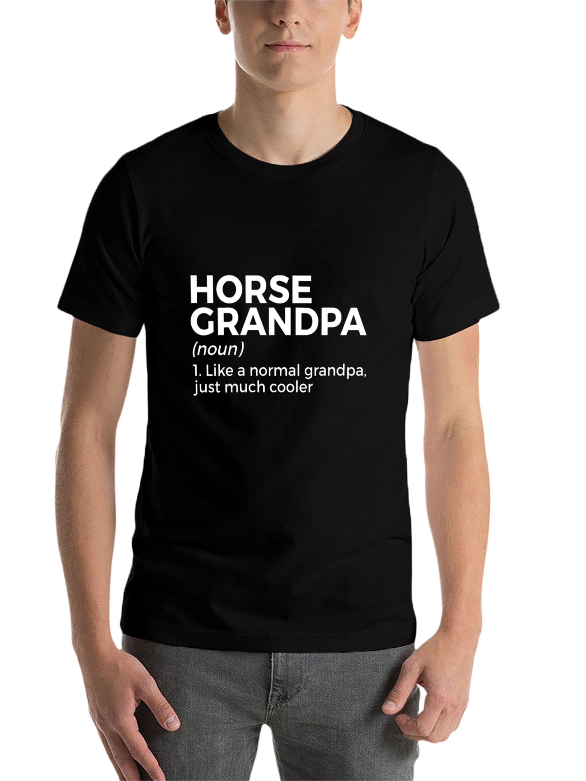 Horse Grandpa Graphic T-Shirt - Cool Grandfather Gift