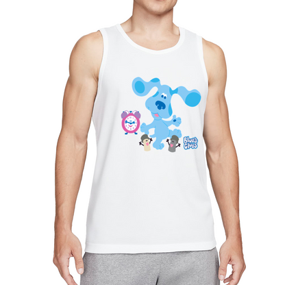 Blue¡¯s Clues Classic Cartoon Nostalgia Men Cotton Tank Top