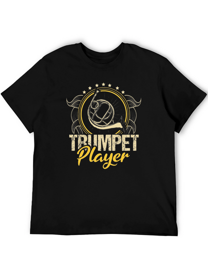 Trumpet Player Black Graphic Tee
