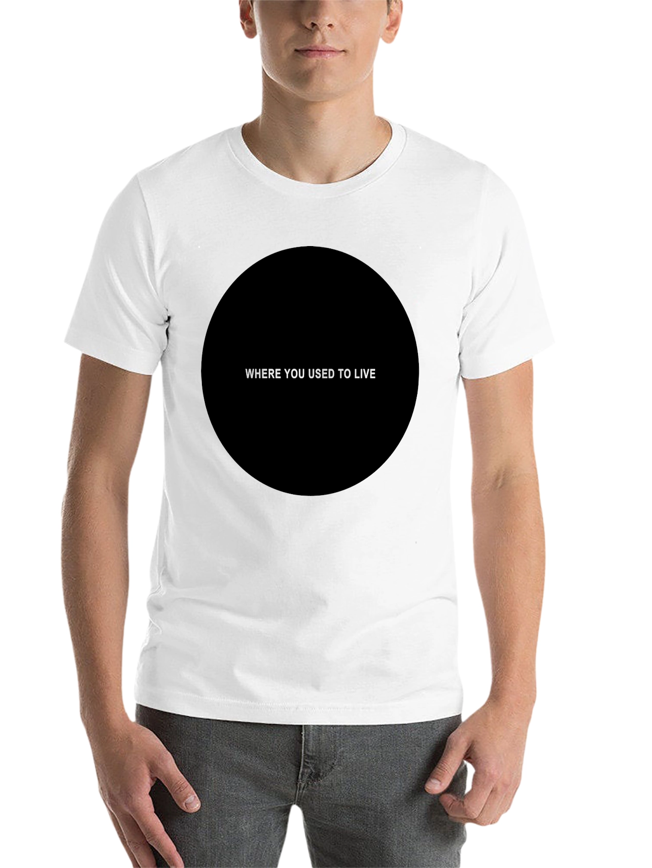 Mens Black Where You Used To Live Graphic Tee