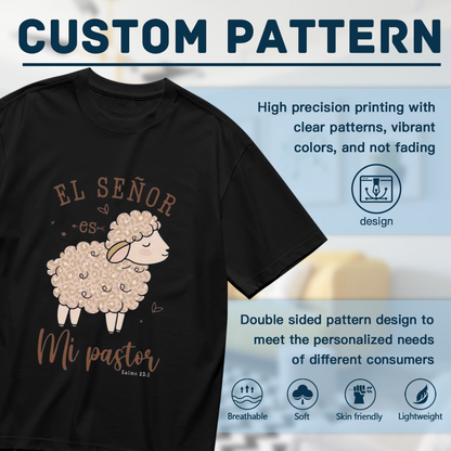 El Se?or Es Mi Pastor Psalm 23 Cute Lamb Christian Plus Size T-Shirt