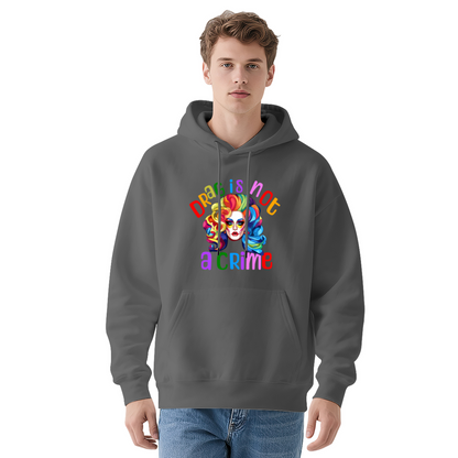 Bold Rainbow Drag Is Not A Crime Red Hoodie, Soft Comfort For Pride Daily Outfit