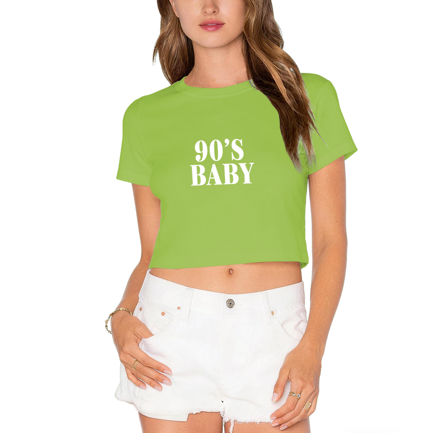 Retro 90¡¯s  Bold Red Crop Top ¨C Y2K Nostalgia Statement Tee