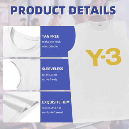 Minimal Gold Y-3 Logo Simple Basic Tank Top
