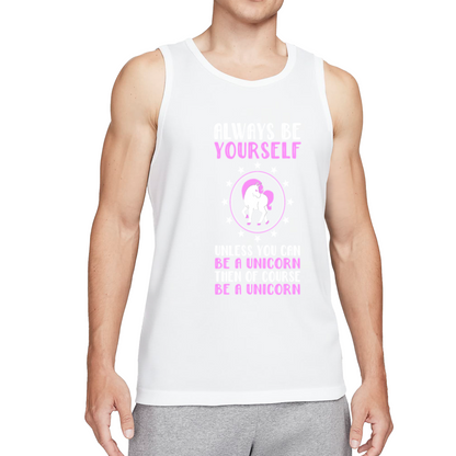 Always Be Yourself Cute Unicorn Men Tank Top