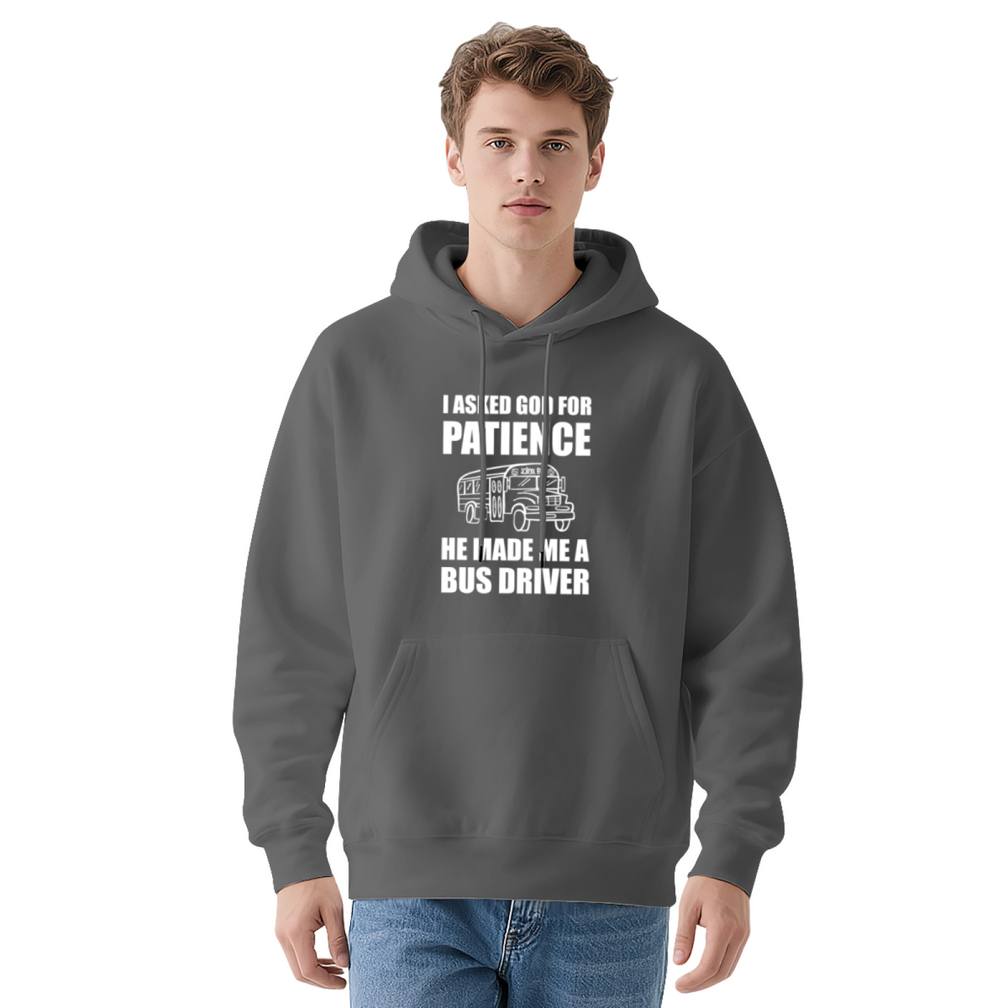 Bus Driver Prayer Slogan Navy Hoodie