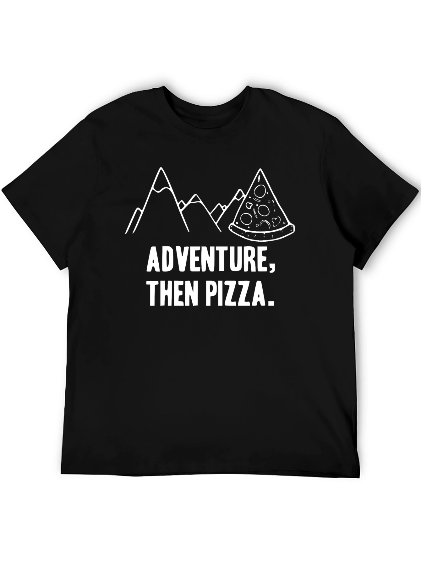 Adventure Then Pizza Graphic T-Shirt