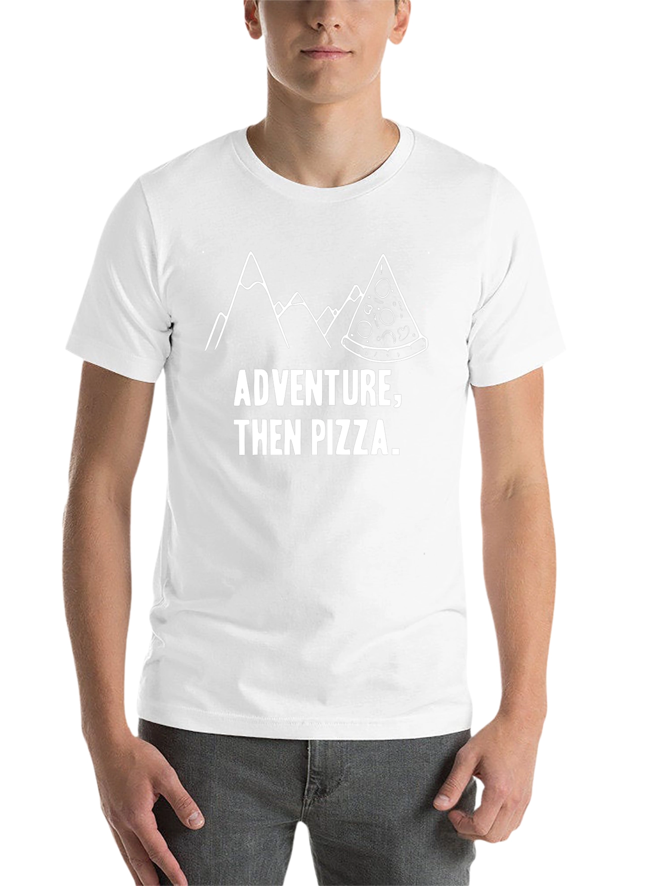 Adventure Then Pizza Graphic T-Shirt