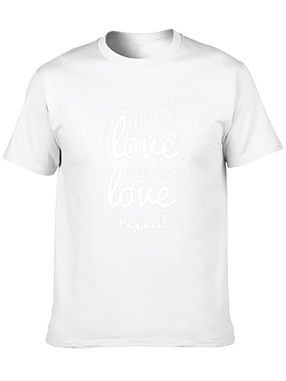 Give Love Receive Love Repeat Black T-Shirt