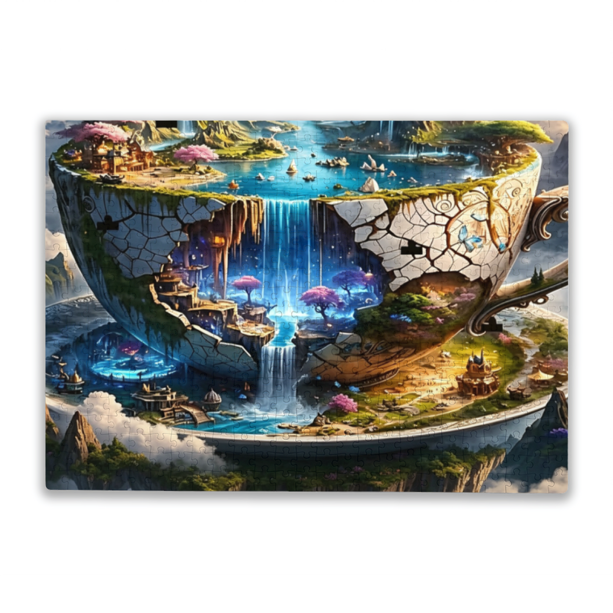Dreamy Floating Fairyland Cracked Teacup Fantasy Puzzle