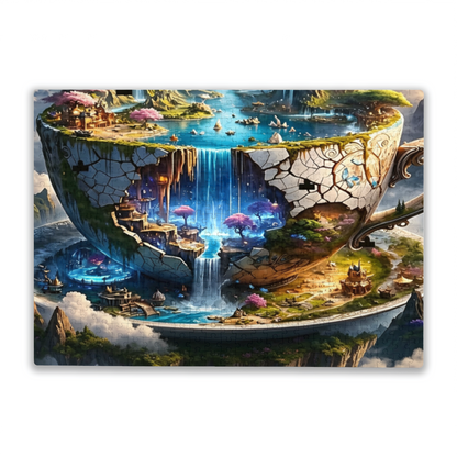 Dreamy Floating Fairyland Cracked Teacup Fantasy Puzzle