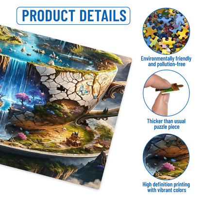 Dreamy Floating Fairyland Cracked Teacup Fantasy Puzzle