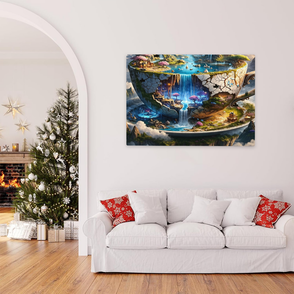 Dreamy Floating Fairyland Cracked Teacup Fantasy Puzzle