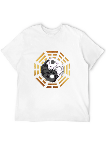 Yin Yang Cats Graphic T-Shirt