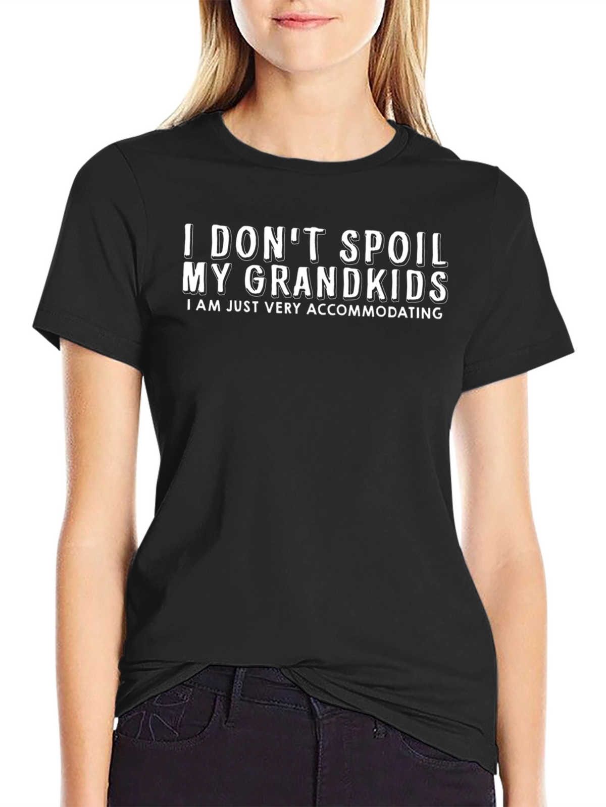 Grandparent Accommodating Black Graphic Tee