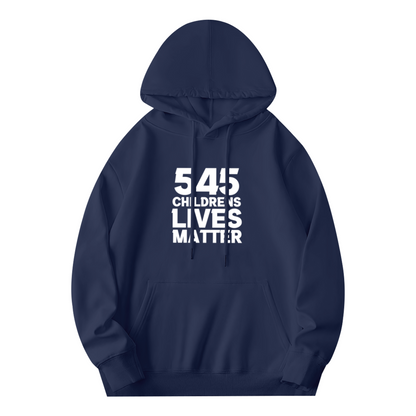545 Children's Lives Matter Text Print Hoodie, Mens Soft Casual Sweatshirt