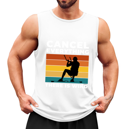 Cancel Everything There Is Wind Kitesurfing Retro Stripes Tank
