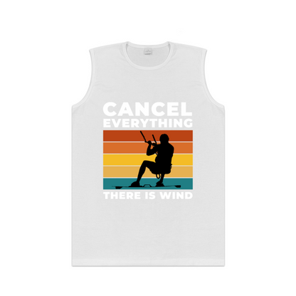 Cancel Everything There Is Wind Kitesurfing Retro Stripes Tank