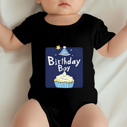 Birthday Boy Cupcake First Birthday Baby Onesie