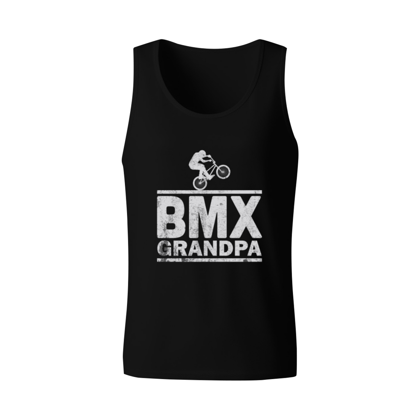 Distressed BMX Grandpa Bike Rider Men Tank