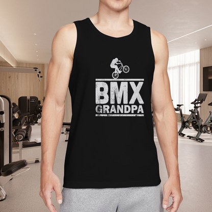 Distressed BMX Grandpa Bike Rider Men Tank