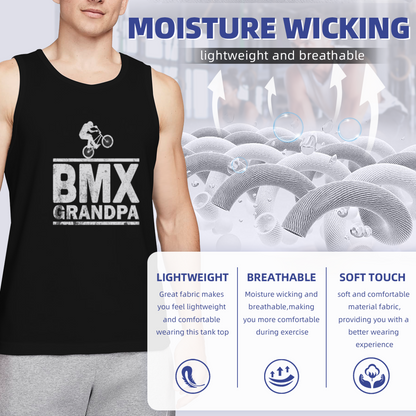 Distressed BMX Grandpa Bike Rider Men Tank