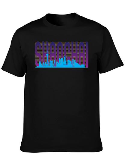 Shanghai Skyline Retro T-Shirt
