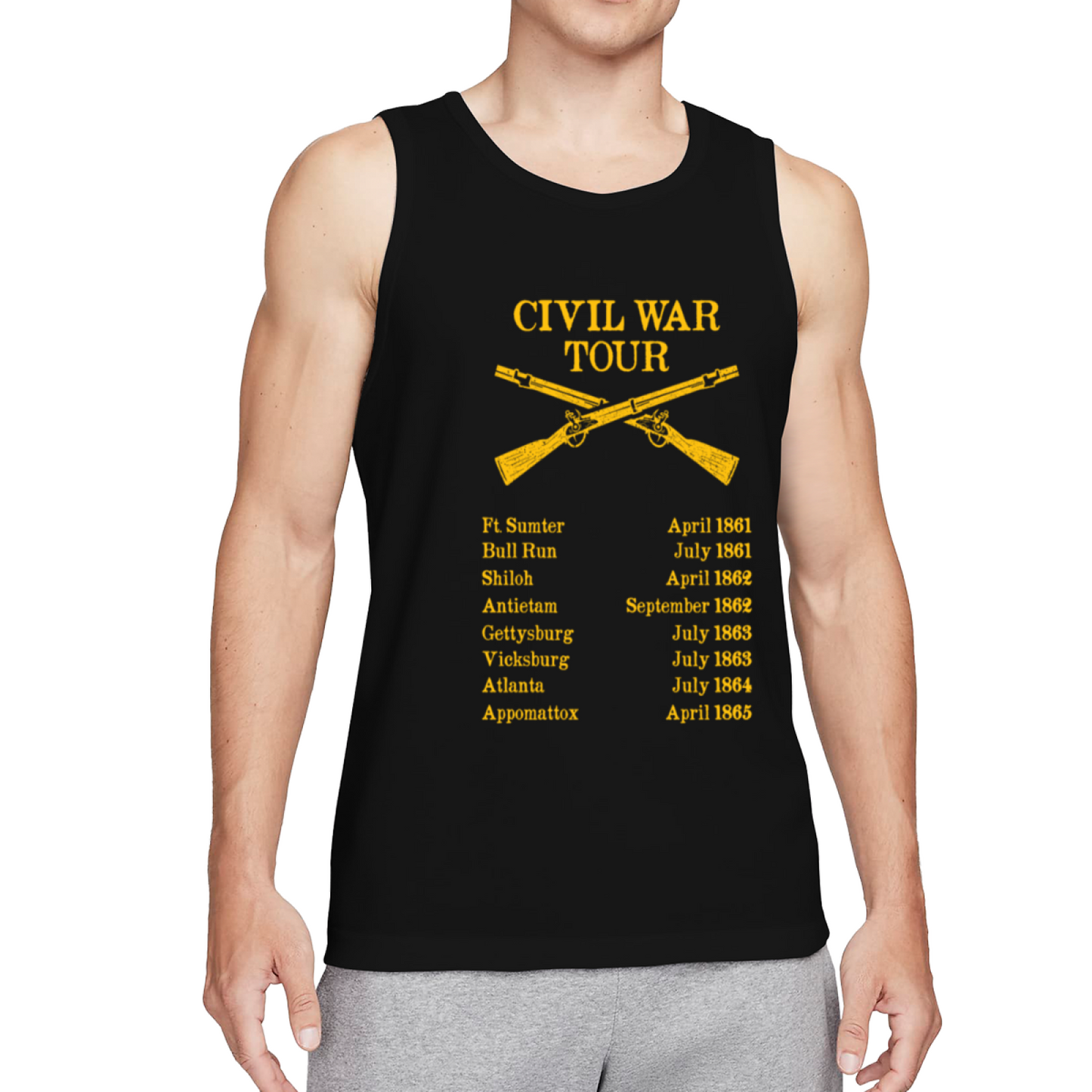 Civil War Tour Historic Battle Dates Vintage Military History Tank