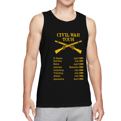 Civil War Tour Historic Battle Dates Vintage Military History Tank