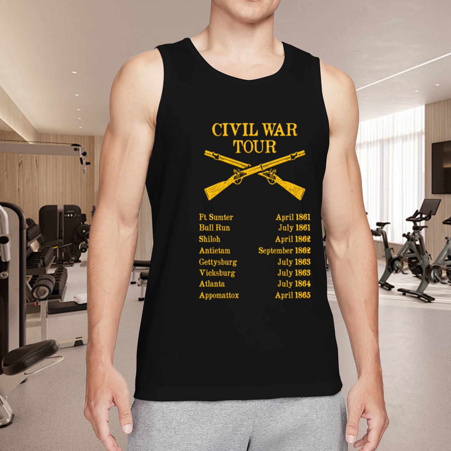 Civil War Tour Historic Battle Dates Vintage Military History Tank
