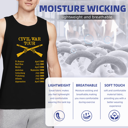 Civil War Tour Historic Battle Dates Vintage Military History Tank