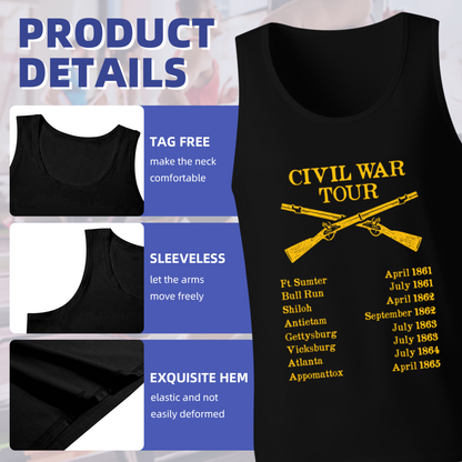 Civil War Tour Historic Battle Dates Vintage Military History Tank