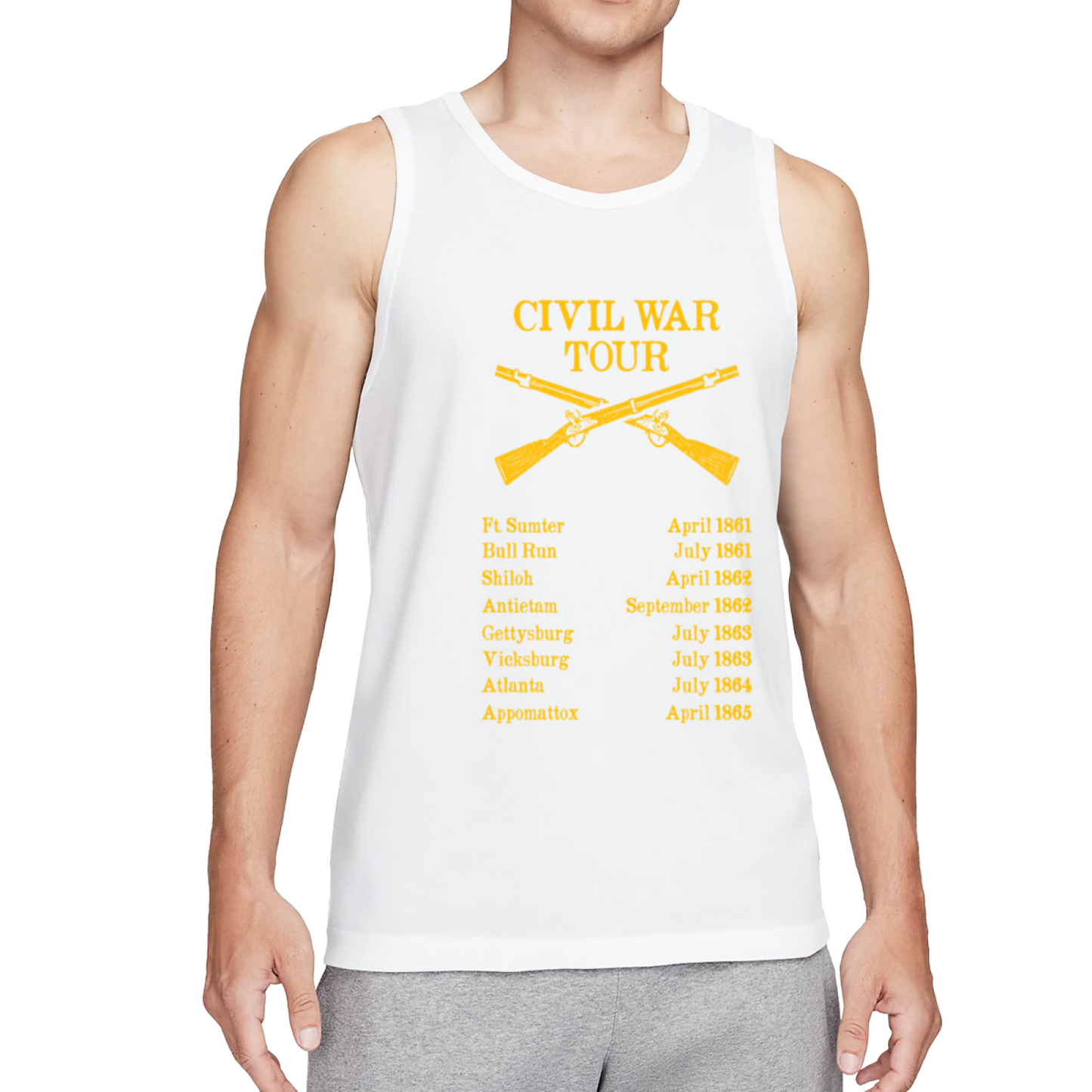 Civil War Tour Historic Battle Dates Vintage Military History Tank