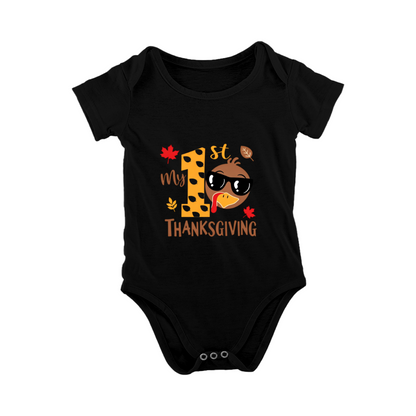 My 1st Thanksgiving Cool Turkey Baby Onesie