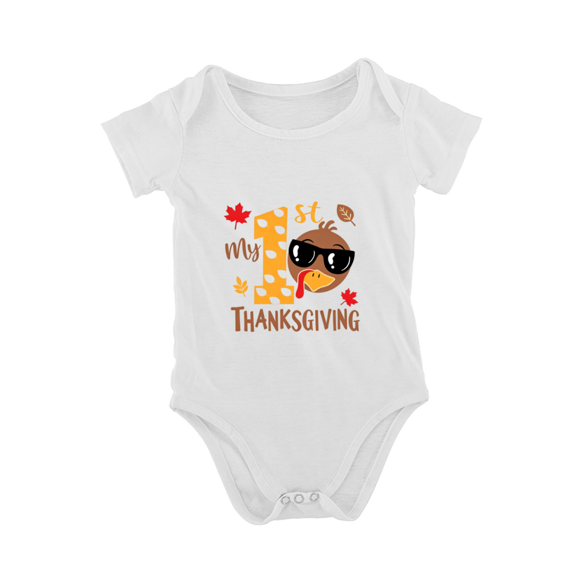 My 1st Thanksgiving Cool Turkey Baby Onesie