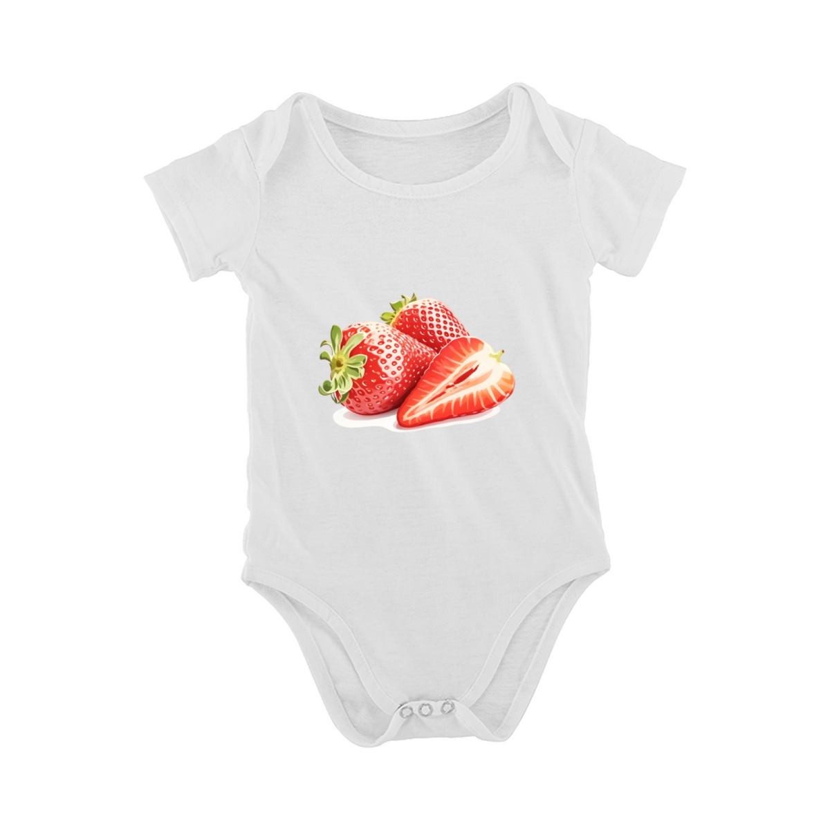 Juicy Realistic Strawberry Sweet Black Infant Romper