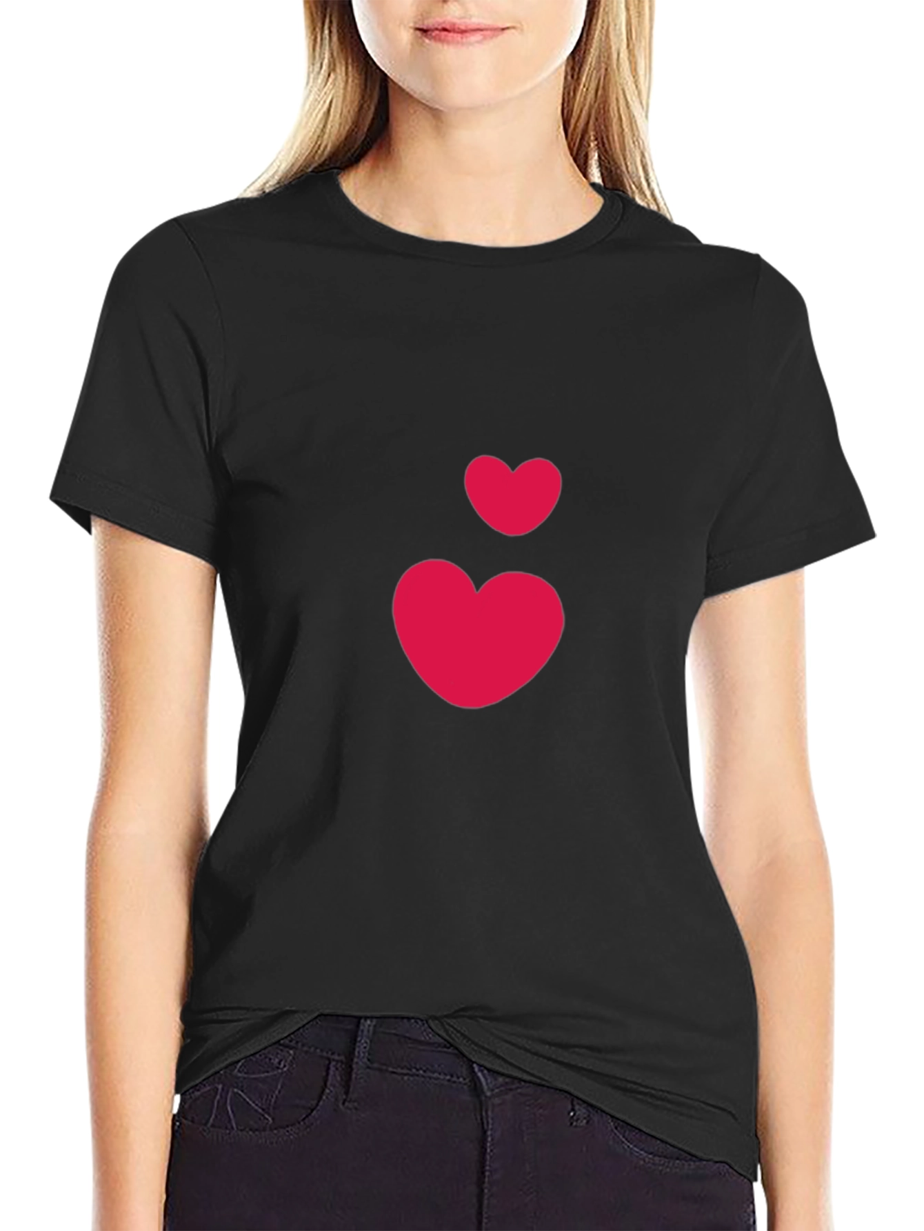 Heart Graphic Black T-Shirt - Casual Stylish Tee