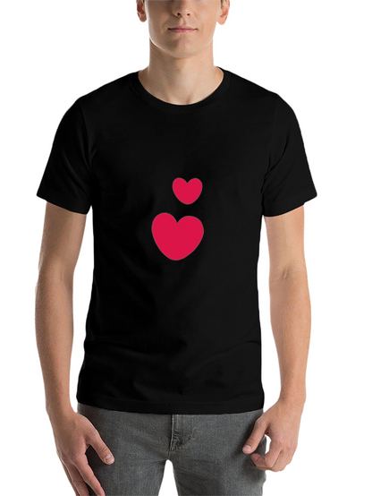 Heart Graphic Black T-Shirt - Casual Stylish Tee