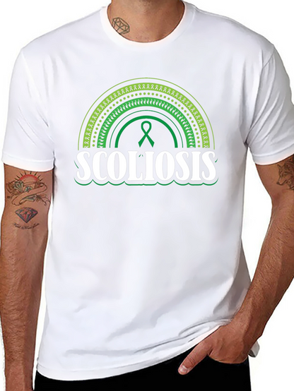 Scoliosis Awareness T-Shirt - Green Ribbon Support