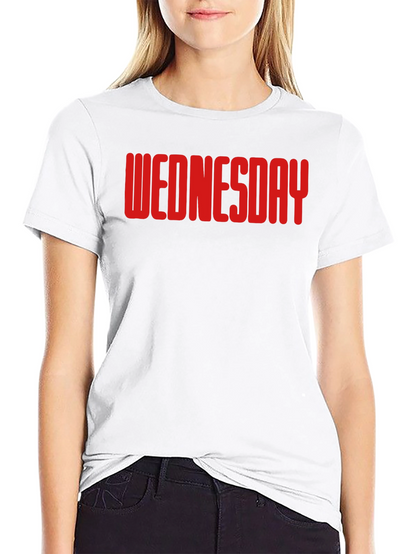 Wednesday Graphic T-Shirt - Bold Red Design