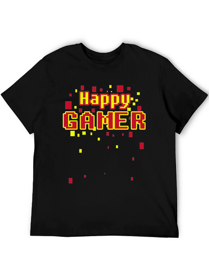 Happy Gamer T-Shirt - Retro Pixel Style