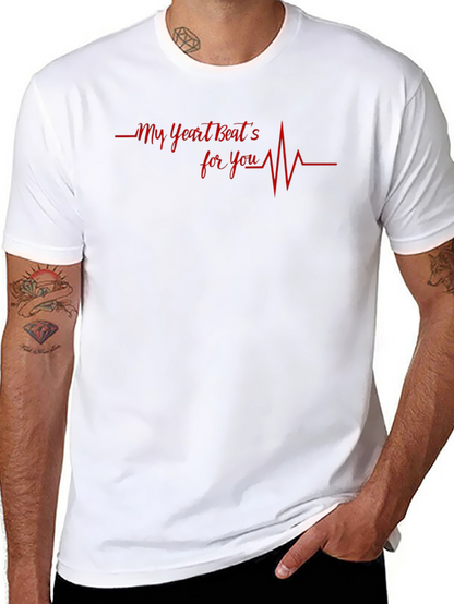 Heartbeat For You Graphic Tee - Black