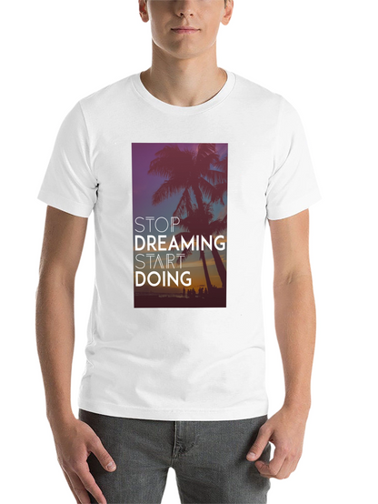 Stop Dreaming Start Doing Black Graphic Tee