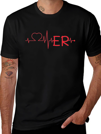 ER Heartbeat Graphic Tee - Emergency Room T-Shirt