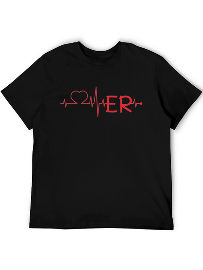 ER Heartbeat Graphic Tee - Emergency Room T-Shirt