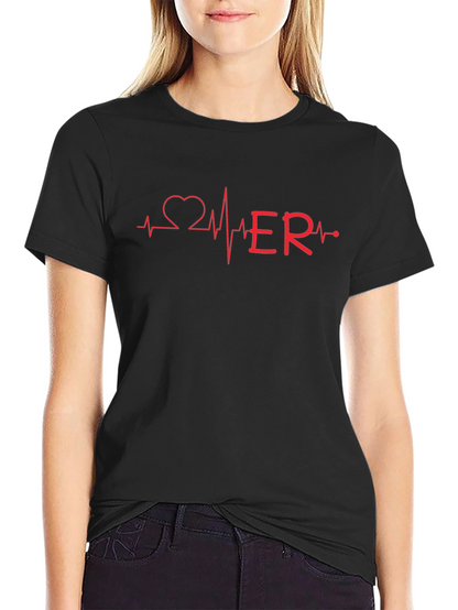 ER Heartbeat Graphic Tee - Emergency Room T-Shirt
